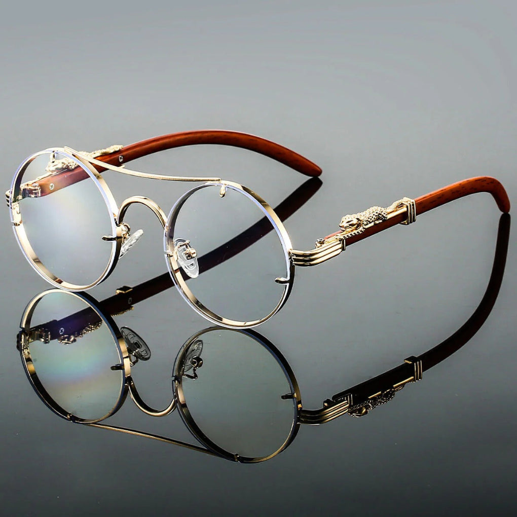 VierraSol | Gafas de sol redondas unisex con doble puente y lentes degradados