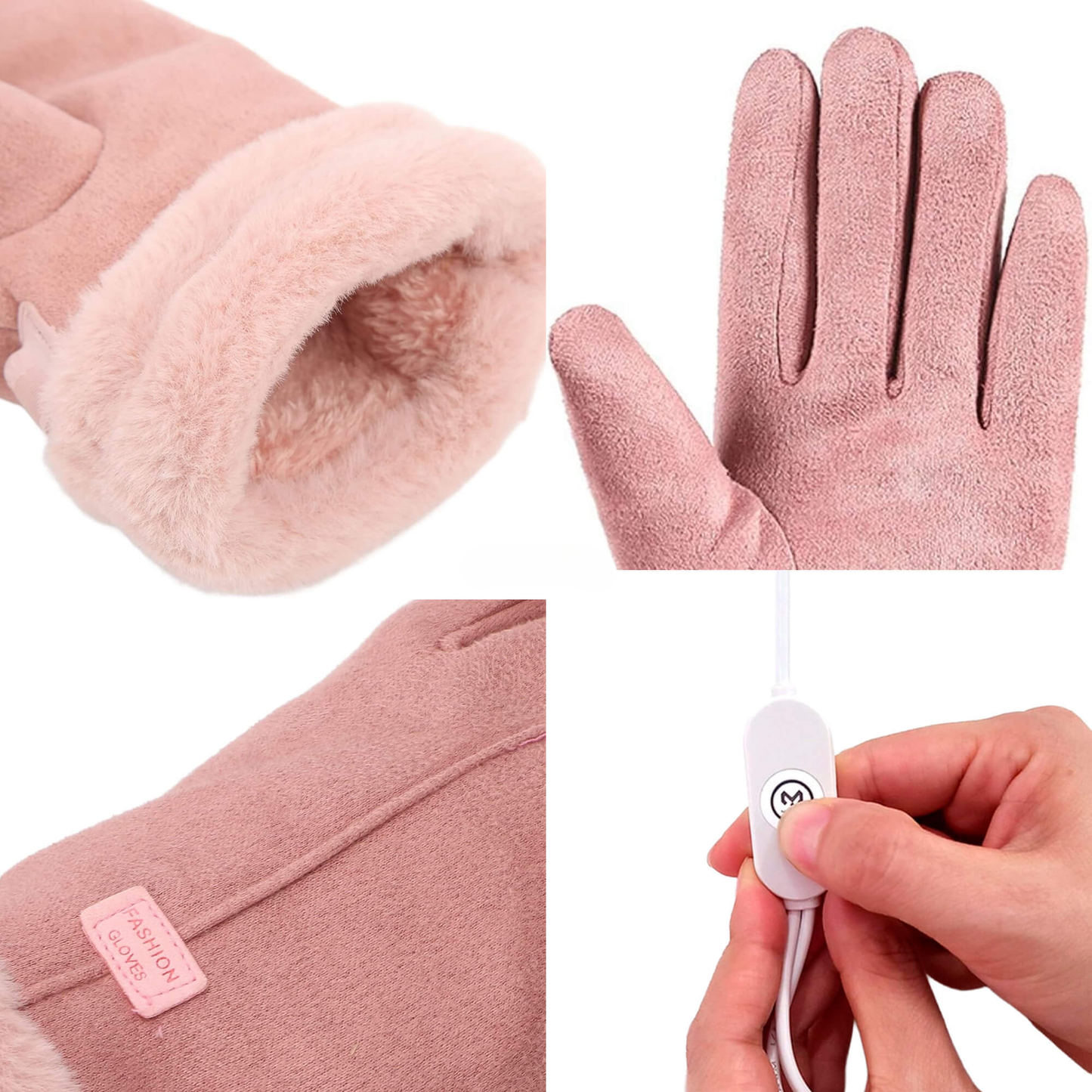 VierraSol | Guantes Calentados para Mujeres Reino Unido – Guantes Térmicos Impermeables de Invierno para Damas con Pantalla Táctil y Diseño Cargable por USB