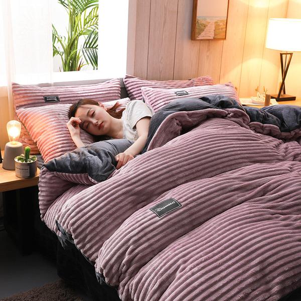 VierraSol | Juego de Ropa de Cama de Terciopelo de Corduroy Engrosado