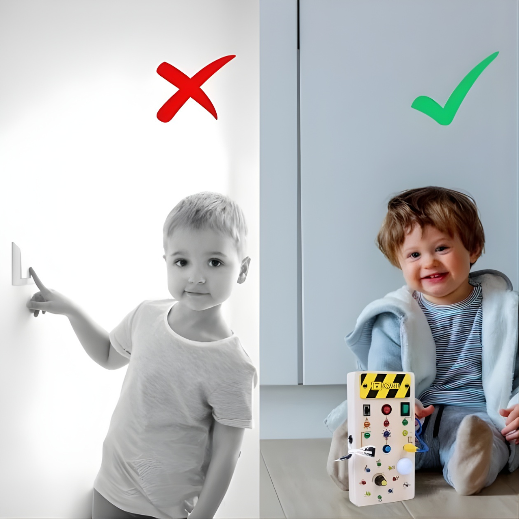 VierraSol | Juguete Busy Board con Luces LED Interactivas