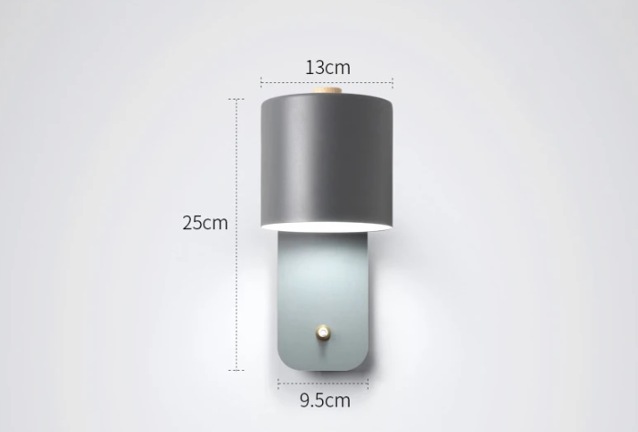 VierraSol | Lámpara de Pared LED con Interruptor | Diseño Moderno de Metal