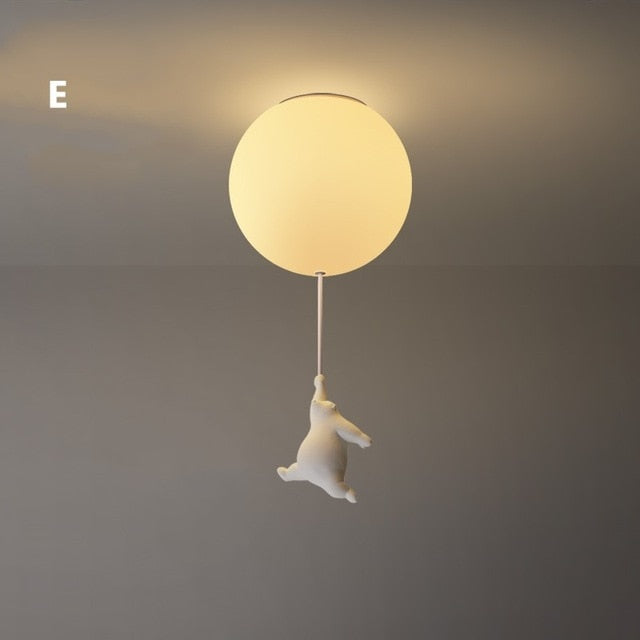 VierraSol | Lámpara de Techo Oso Globo | Diseño de Oso Juguetón