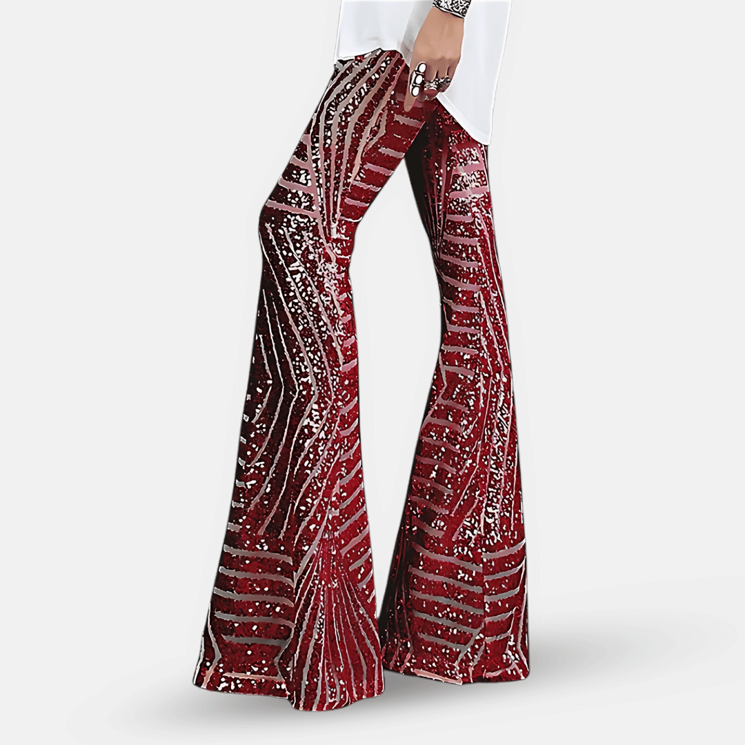 VierraSol | Pantalones de Campana con Lentejuelas para Mujer