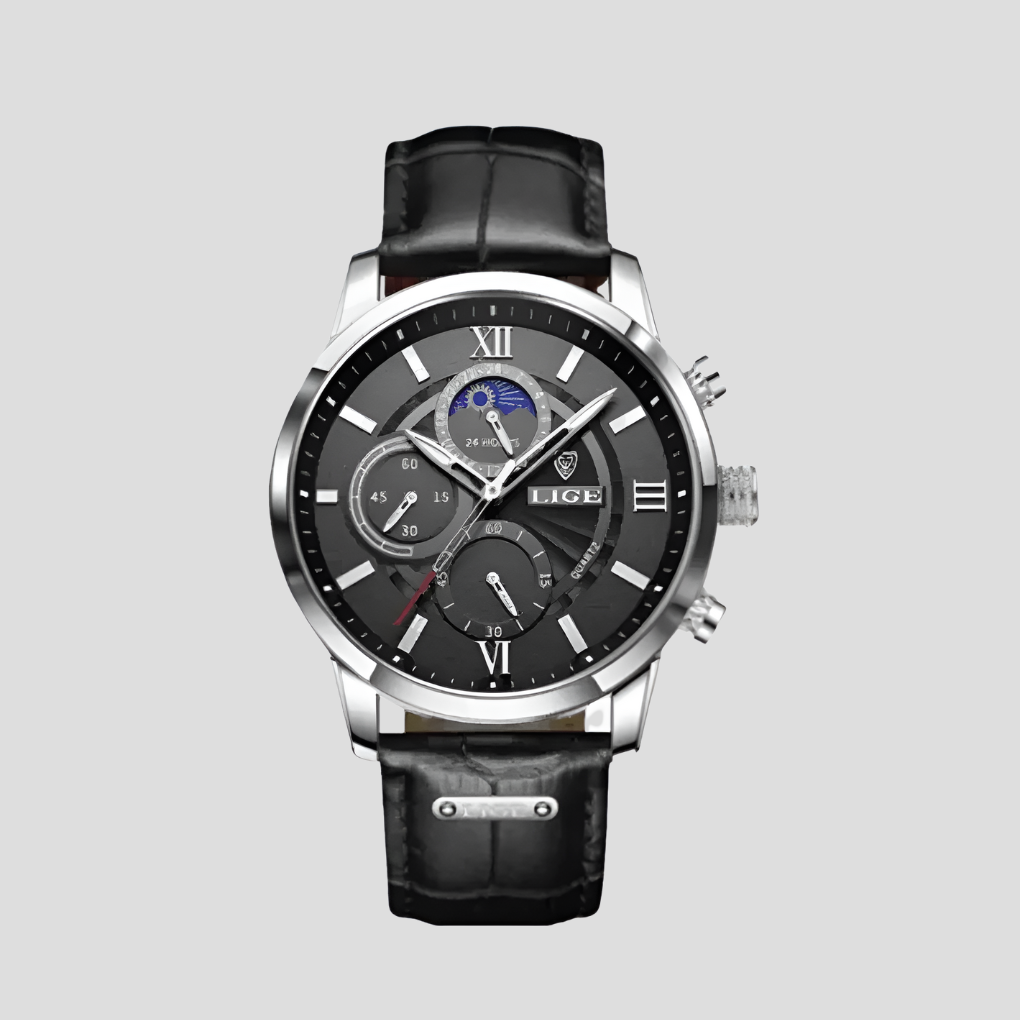 VierraSol | Reloj Clásico para Hombre con Esfera de Fase Lunar