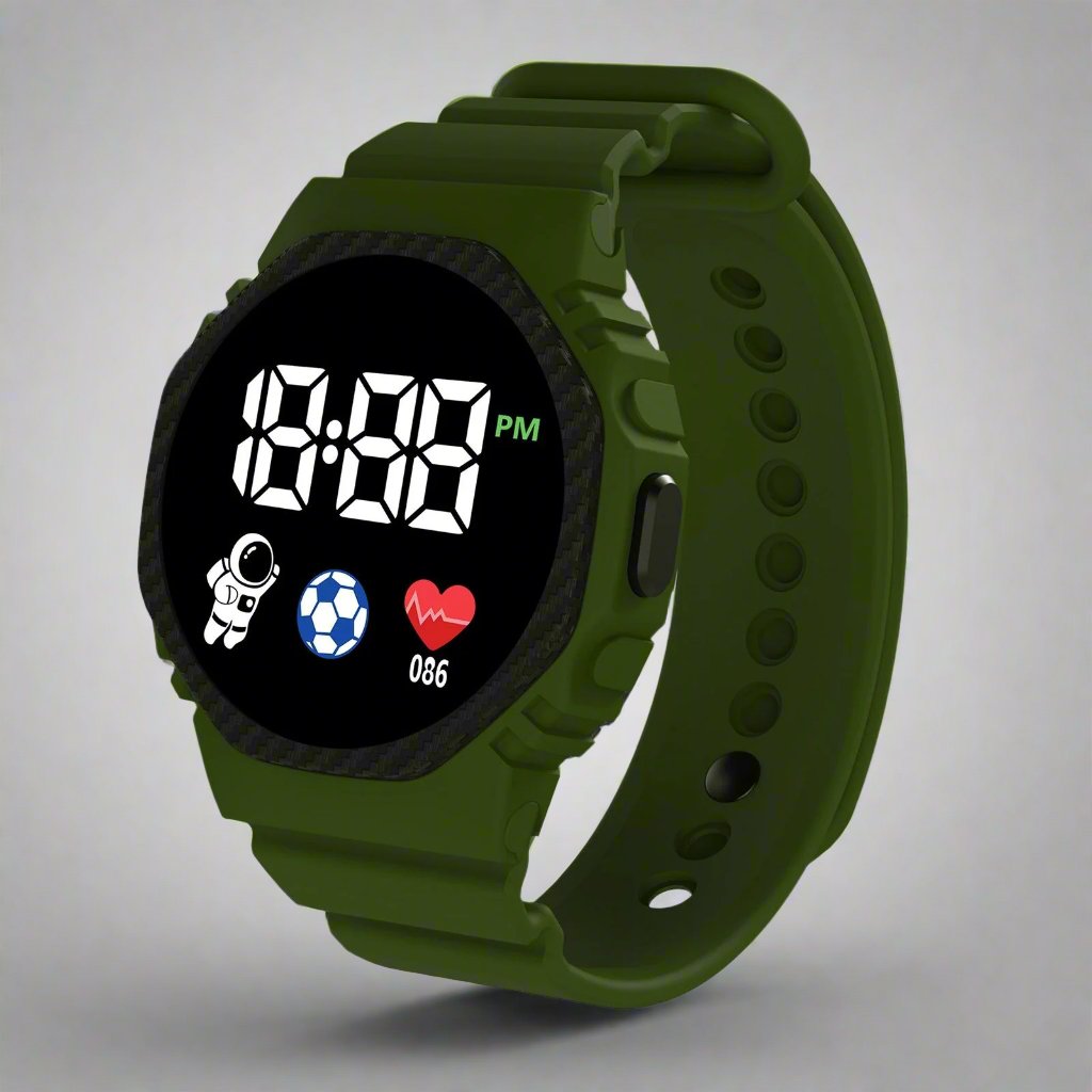 VierraSol | Reloj Infantil Aventura LED – Reloj Educativo Impermeable para Niños