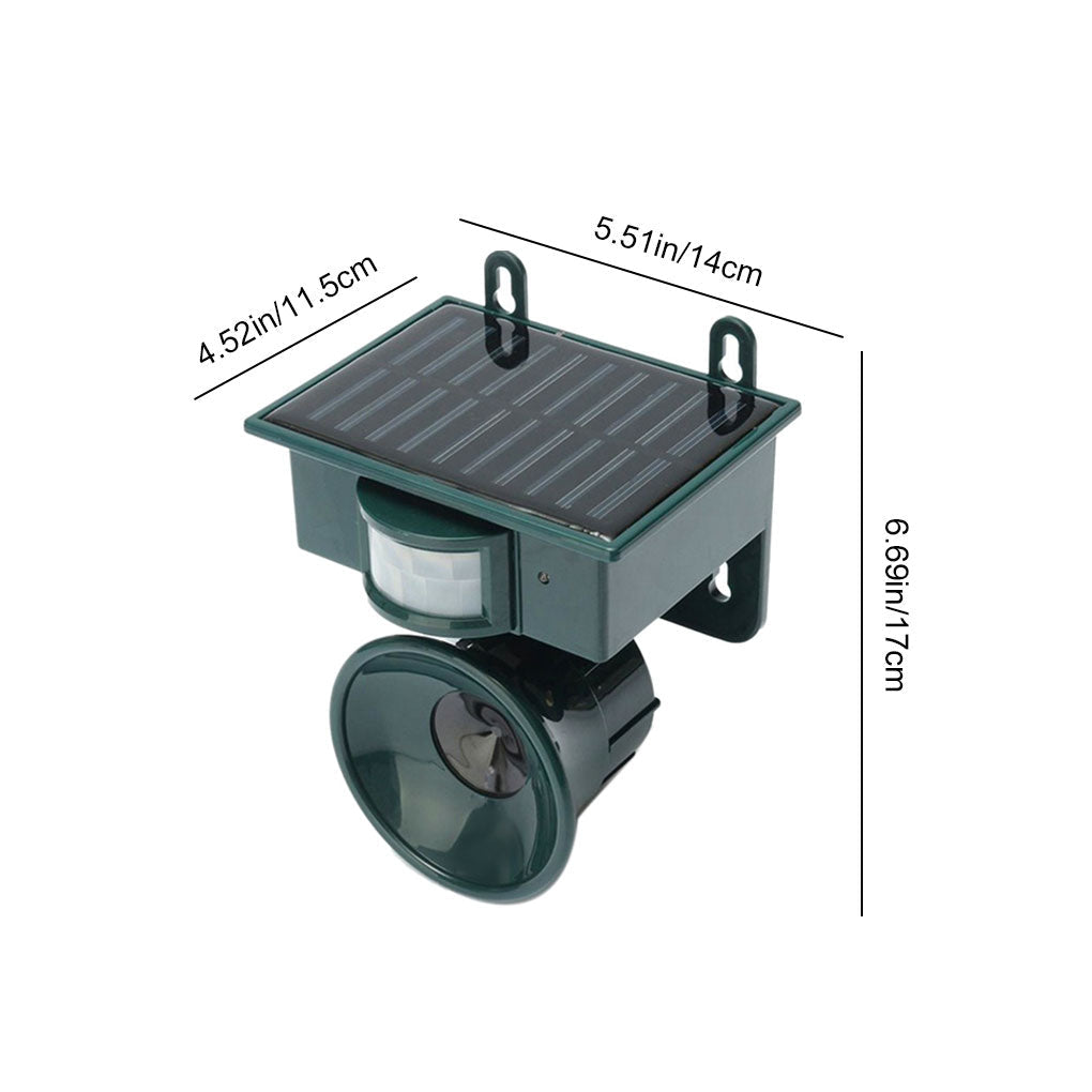 VierraSol | Repelente Solar de Aves con Sensor de Movimiento y Sonido