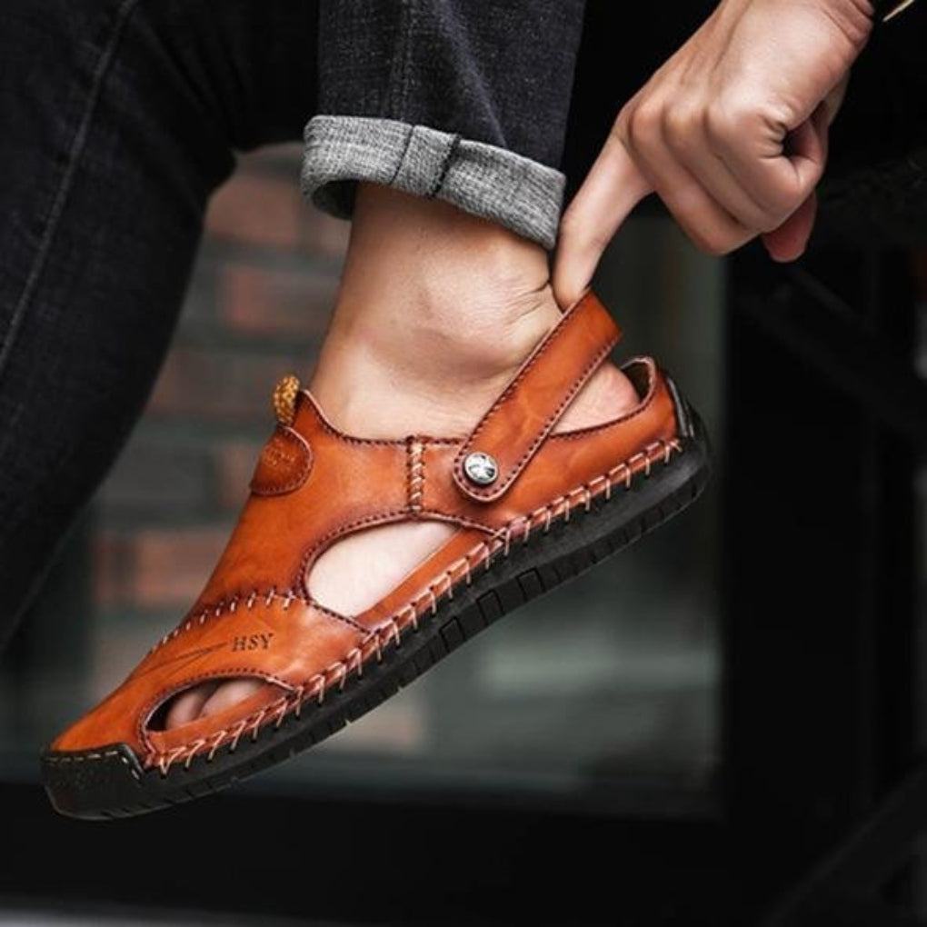 VierraSol | Sandalias de Piel Casual para Hombre