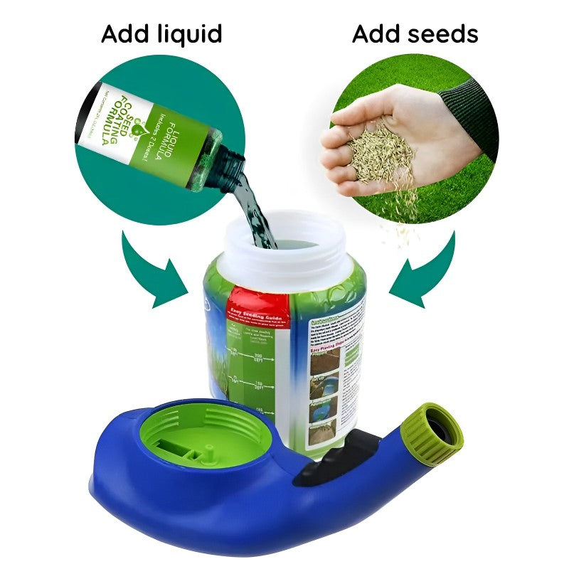 VierraSol | Spray de Semilla de Césped Hidro Mousse Líquido | Aplicación Fácil para Céspedes Parcheados y Áreas de Alto Tráfico