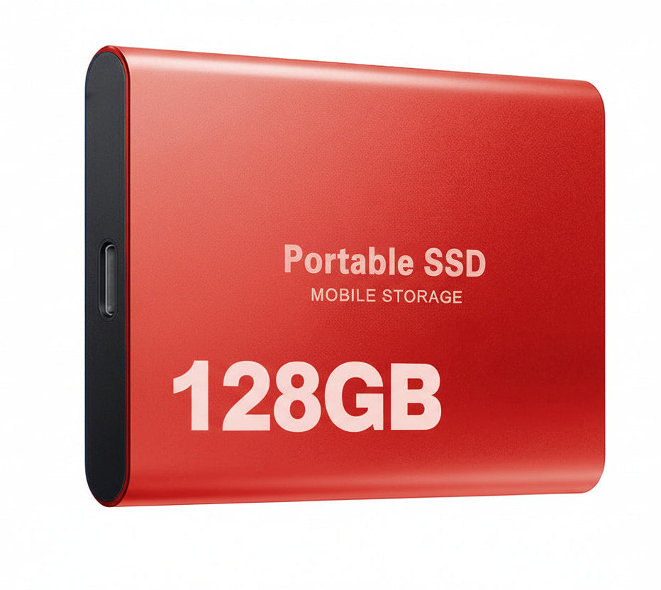 VierraSol | Unidad SSD portátil de 128GB Disco Duro Almacenamiento Externo Compacto Rápido de Mejor Calidad