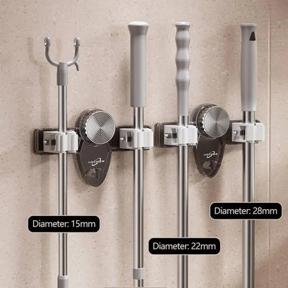 (1+1 Gratis) Soporte para Escobas con Ventosas – Soporte de Pared que Ahorra Espacio con Ganchos Ajustables