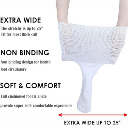 2 Pares de Calcetines Extra Anchos para Linfoedema y Diabéticos - Max