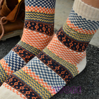 4 Pares de Calcetines Vintage Cálidos