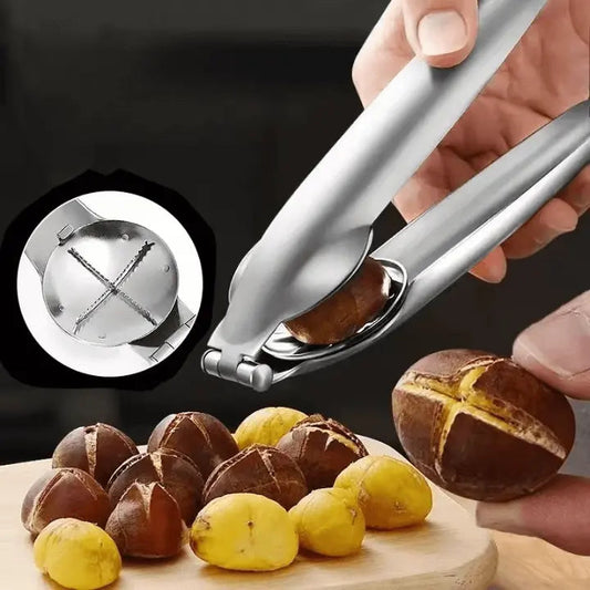 Abrecastañas de Acero Inoxidable para Pelar Fácilmente