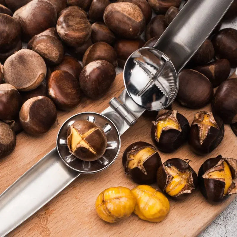 Abrecastañas de Acero Inoxidable para Pelar Fácilmente