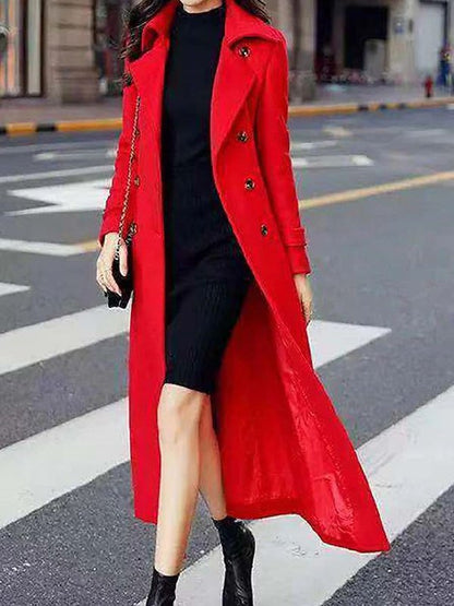Abrigo de lana elegante para mujer