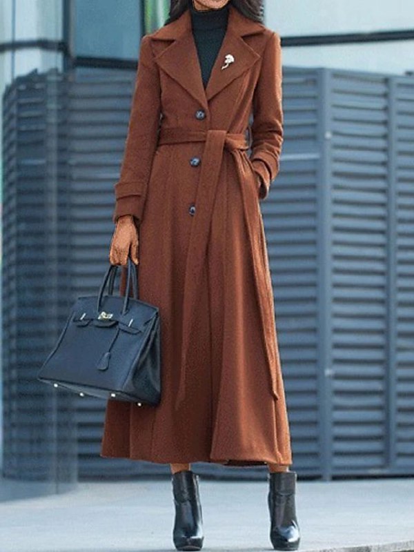 Abrigo de lana elegante para mujer