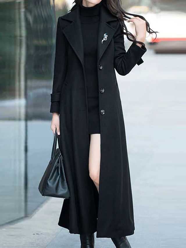 Abrigo de lana elegante para mujer