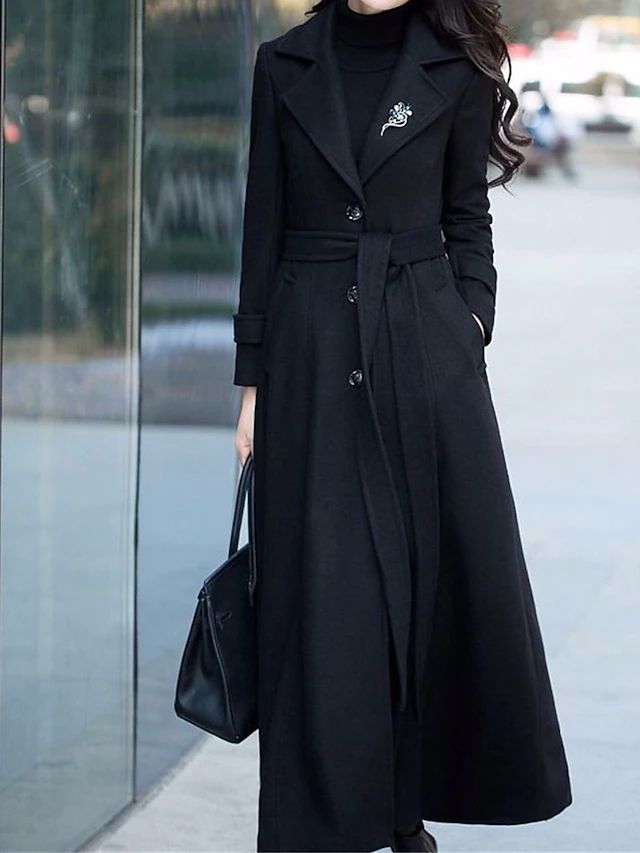 Abrigo de lana elegante para mujer