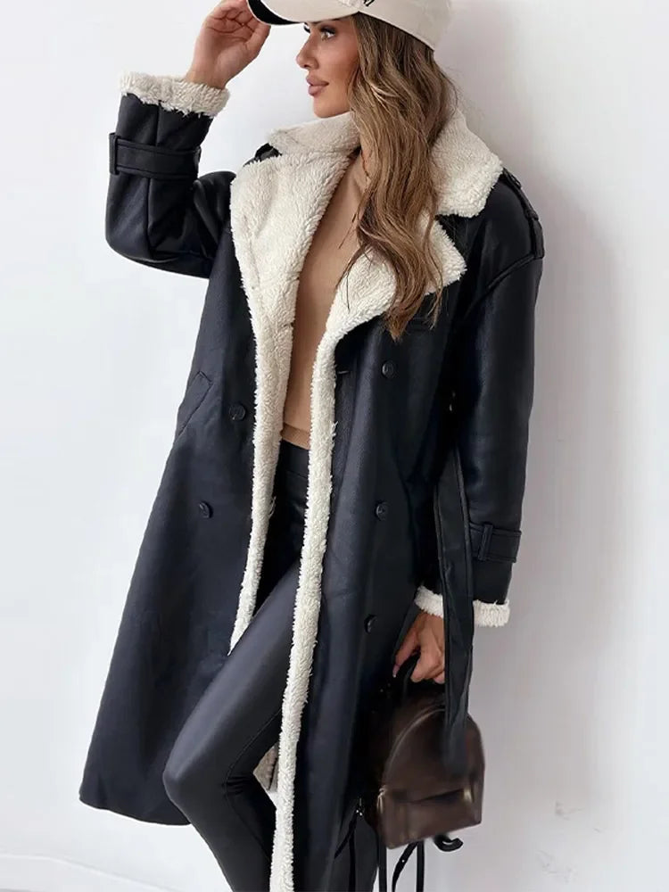 Abrigo largo de invierno de diseño versátil
