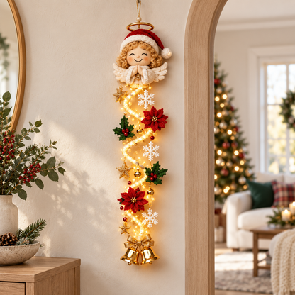 Adorno colgante navideño luminoso para puerta