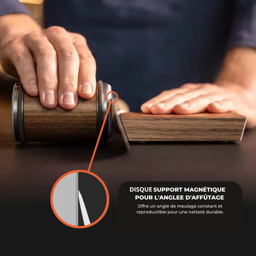 Afilador de cuchillos de madera