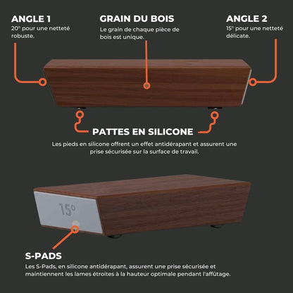 Afilador de cuchillos de madera