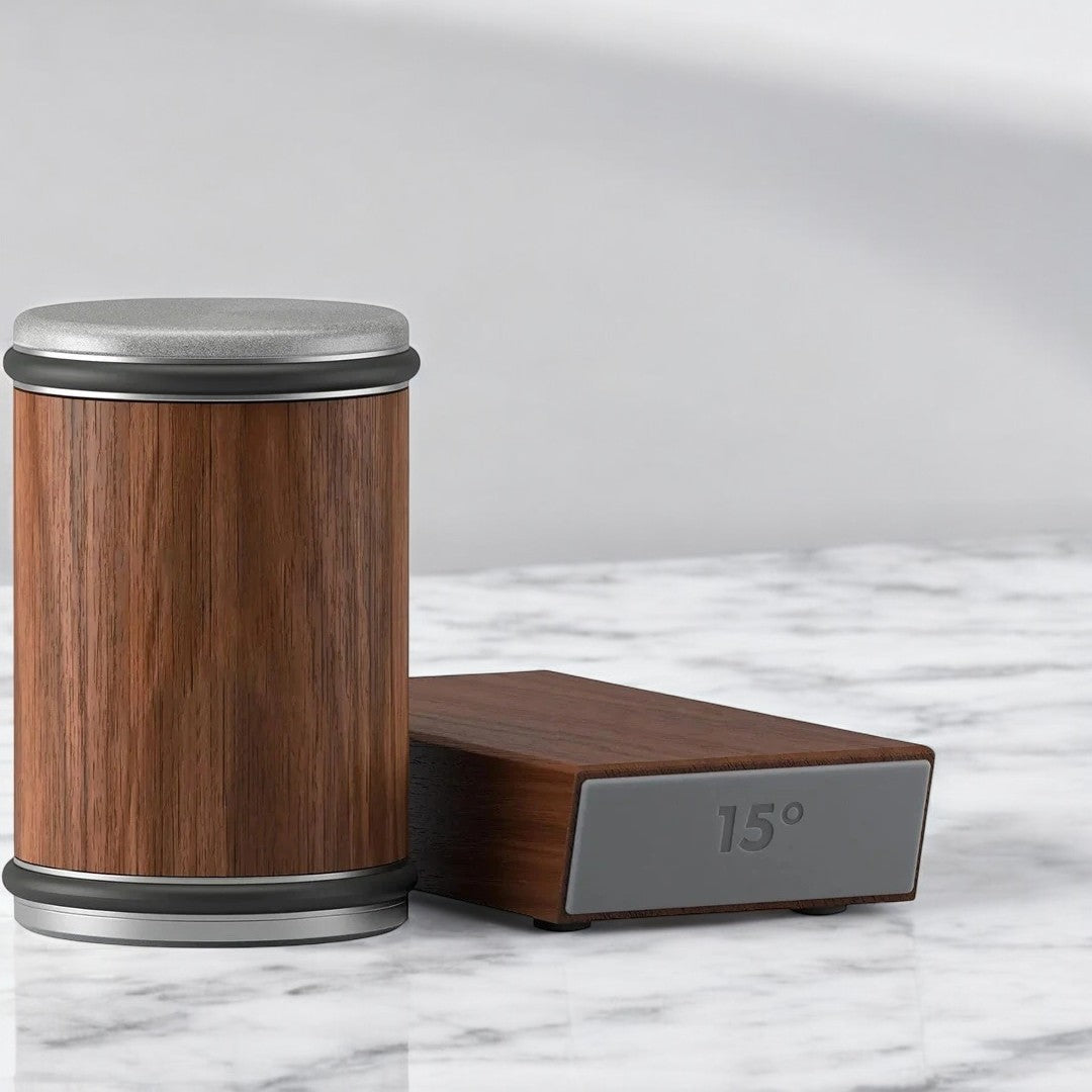 Afilador de cuchillos de madera