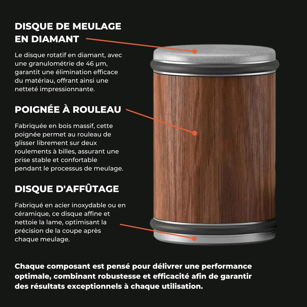Afilador de cuchillos de madera