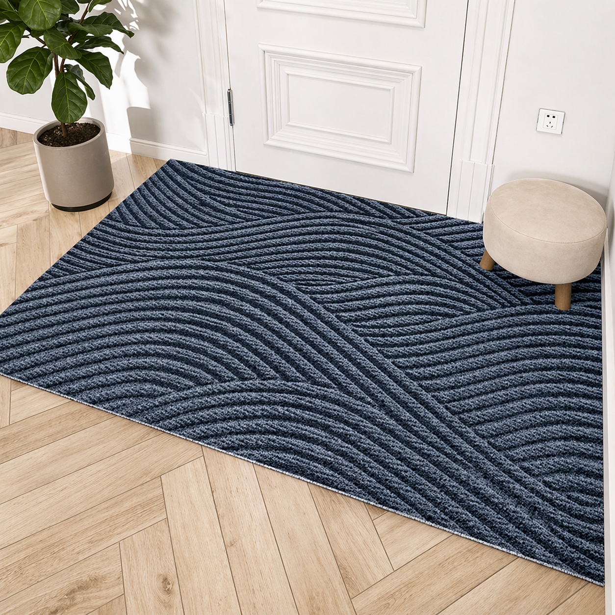 Alfombra de Puerta Antideslizante Duradera | Alfombra de Entrada Moderna Resistente a la Suciedad