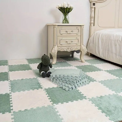 Alfombra de Rompecabezas Cómoda y Linda (Juego de 10 Cuadrados)