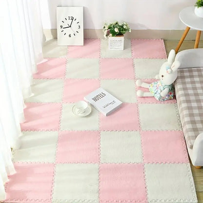 Alfombra de Rompecabezas Cómoda y Linda (Juego de 10 Cuadrados)