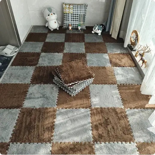 Alfombra de Rompecabezas Cómoda y Linda (Juego de 10 Cuadrados)