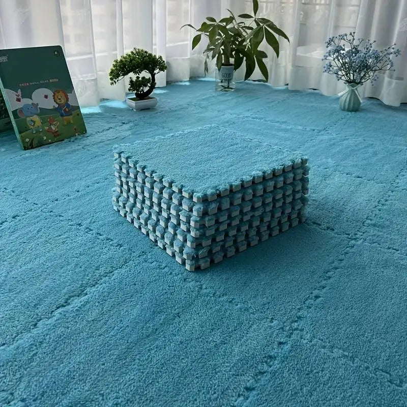 Alfombra de Rompecabezas Cómoda y Linda (Juego de 10 Cuadrados)