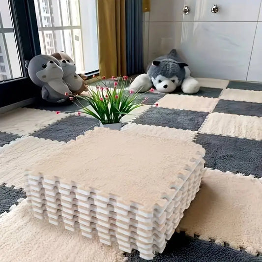 Alfombra de Rompecabezas Cómoda y Linda (Juego de 10 Cuadrados)