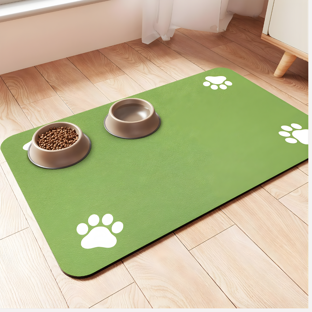 Alfombrilla de Alimentación para Mascotas - Mantel Individual Absorbente para Comedero y Bebedero de Mascotas
