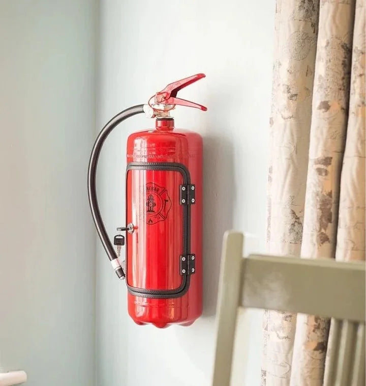 Almacenamiento de Whisky en Extintor de Incendios - Decoración Portátil para Vino