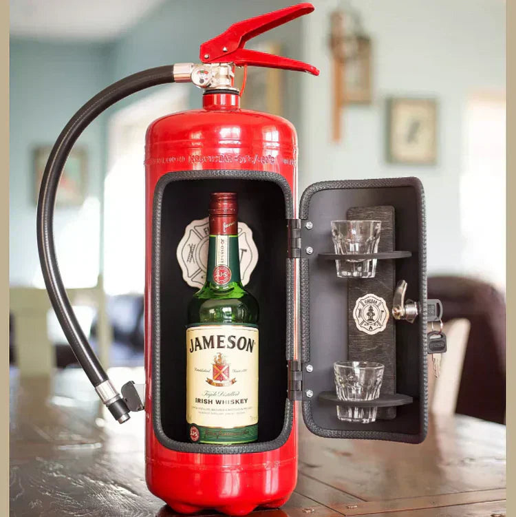 Almacenamiento de Whisky en Extintor de Incendios - Decoración Portátil para Vino