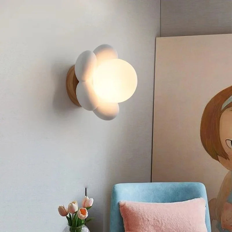 Aplique de Pared Crema Iluminación Romántica