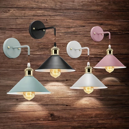 Aplique de Pared de Metal Moderno | Lámpara de Pared Industrial con Acabado Aceitado