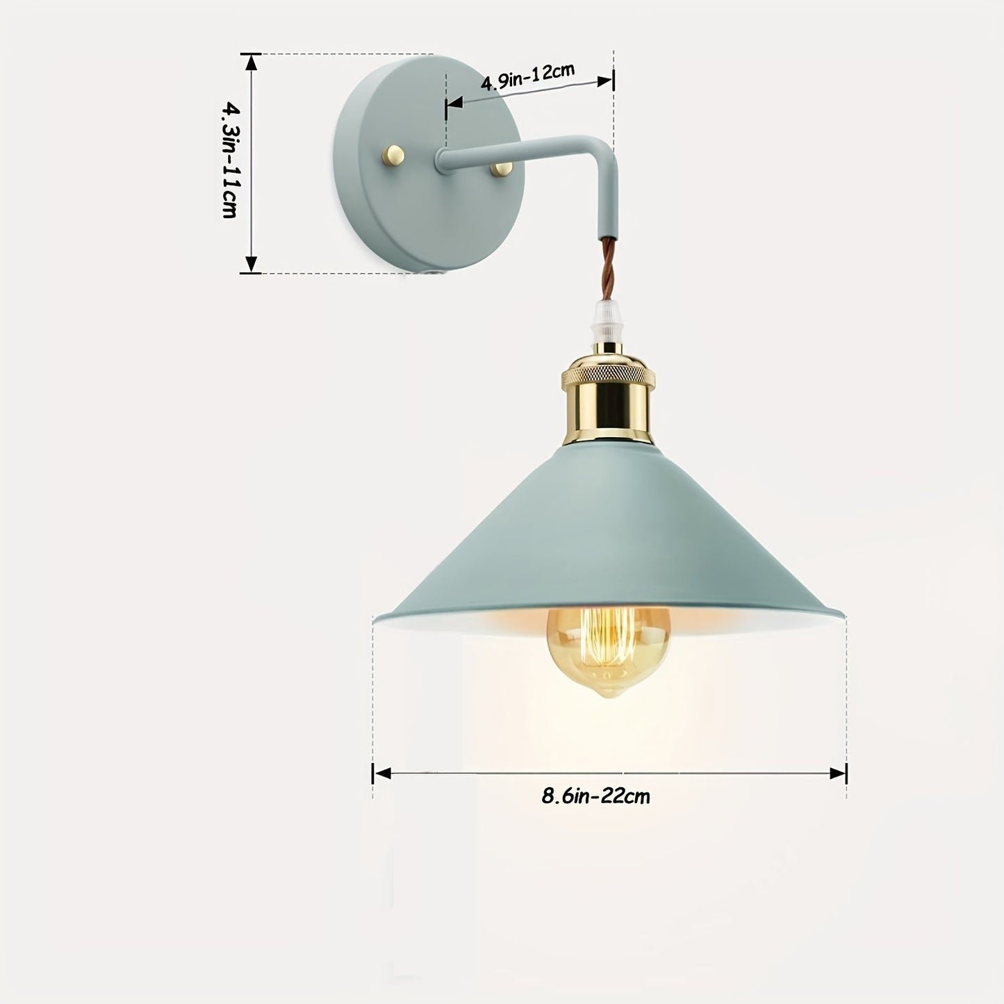 Aplique de Pared de Metal Moderno | Lámpara de Pared Industrial con Acabado Aceitado