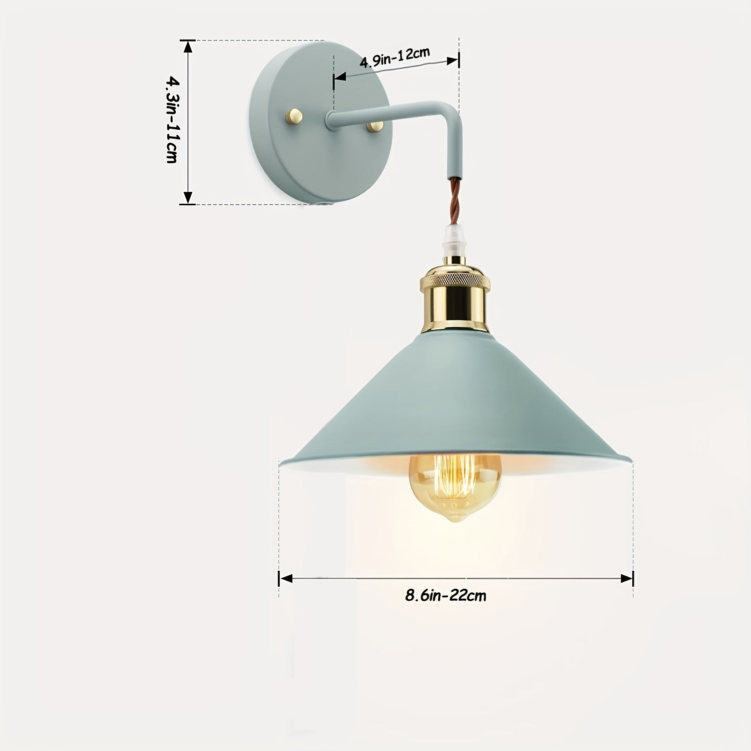 Aplique de Pared de Metal Moderno | Lámpara de Pared Industrial con Acabado Aceitado