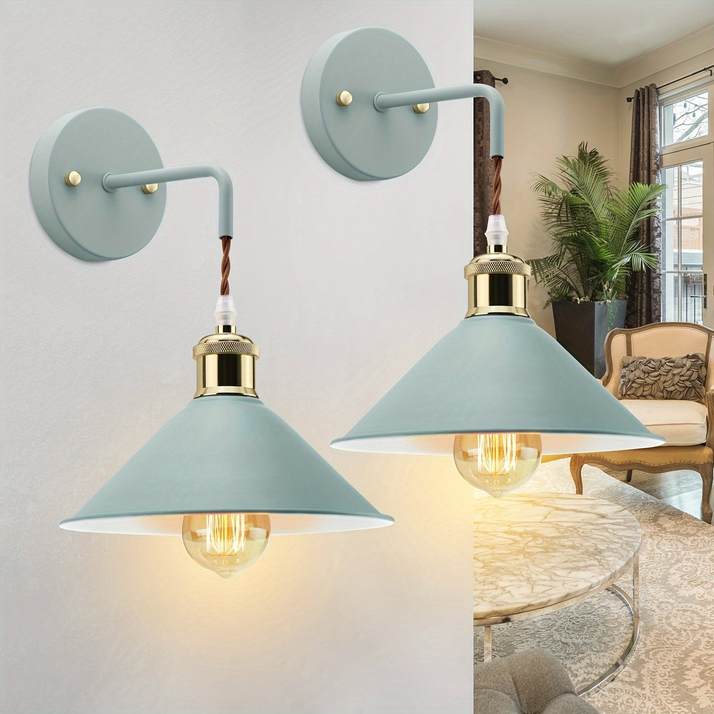 Aplique de Pared de Metal Moderno | Lámpara de Pared Industrial con Acabado Aceitado