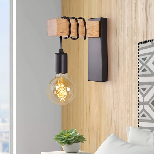 Aplique de Pared Industrial Moderno | Base E27 y Acabado de Metal