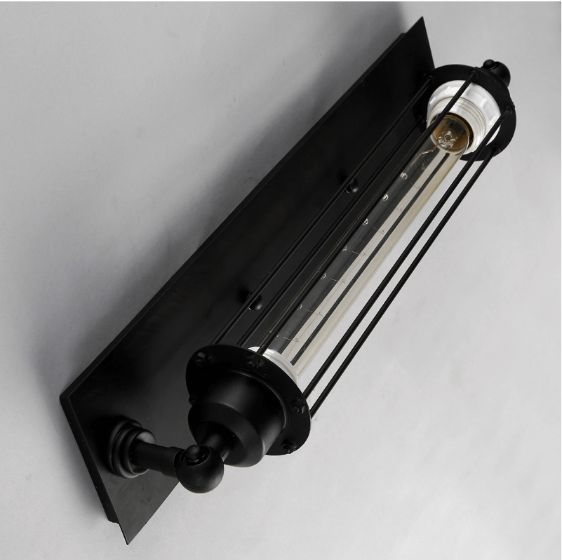 Aplique de pared industrial tipo jaula