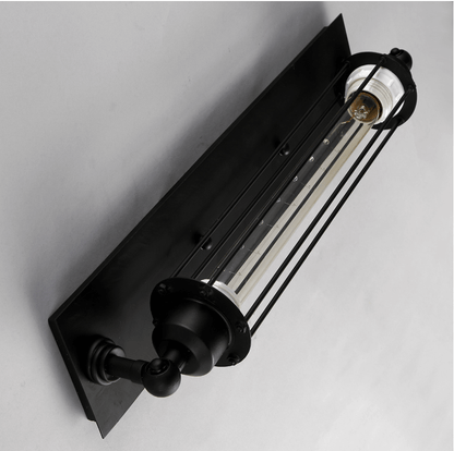 Aplique de pared industrial tipo jaula