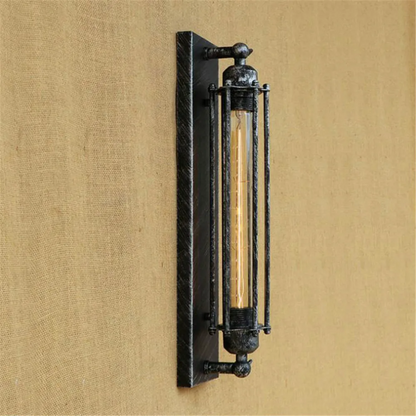 Aplique de pared industrial tipo jaula