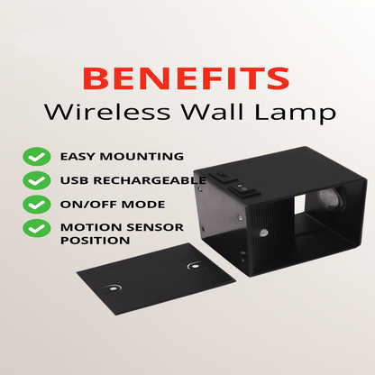 Aplique de pared LED inalámbrico con haz de luz ajustable
