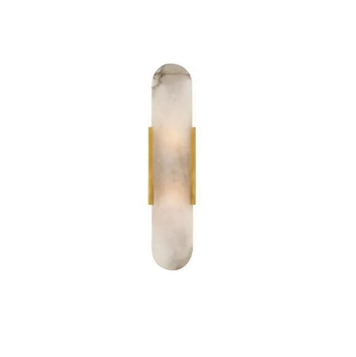 Aplique de pared moderno de mármol y piedra natural con LED regulable en dorado o negro
