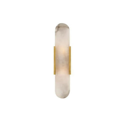 Aplique de pared moderno de mármol y piedra natural con LED regulable en dorado o negro