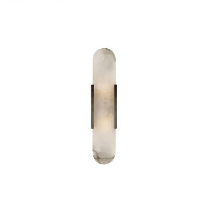 Aplique de pared moderno de mármol y piedra natural con LED regulable en dorado o negro